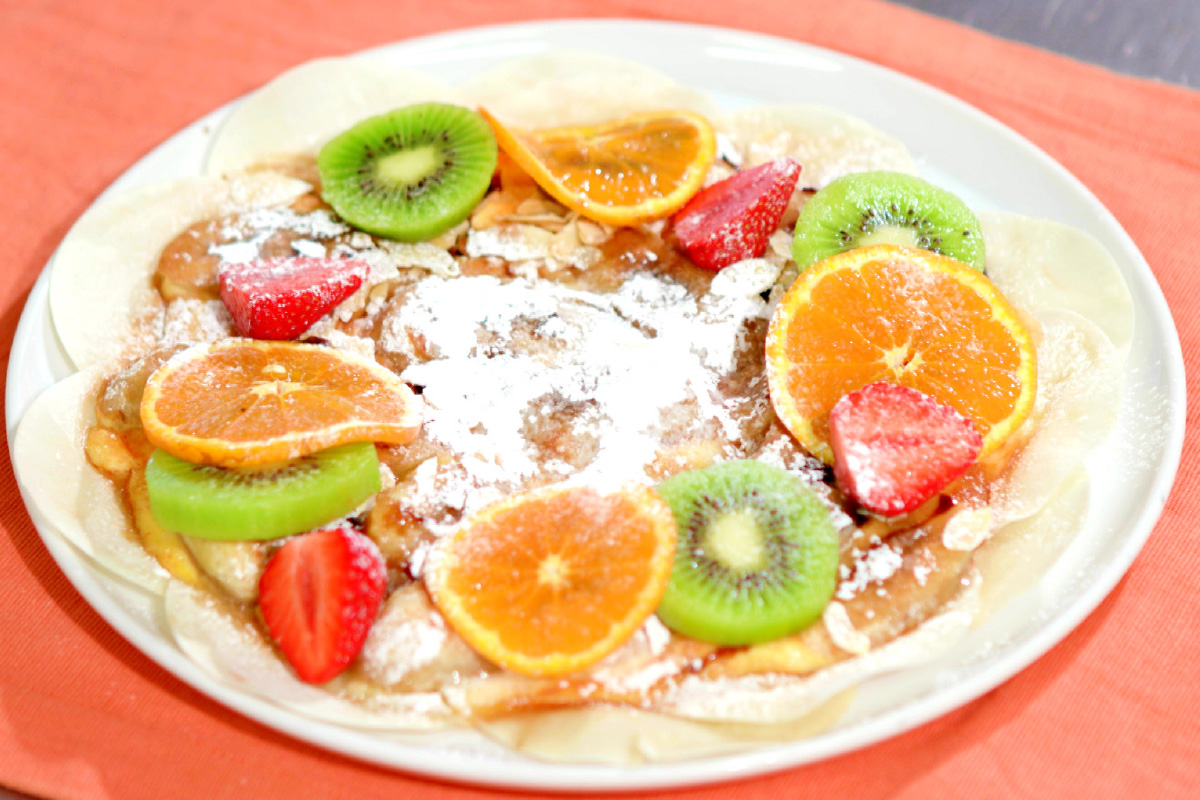 フライパンでつくる県産フルーツピザ