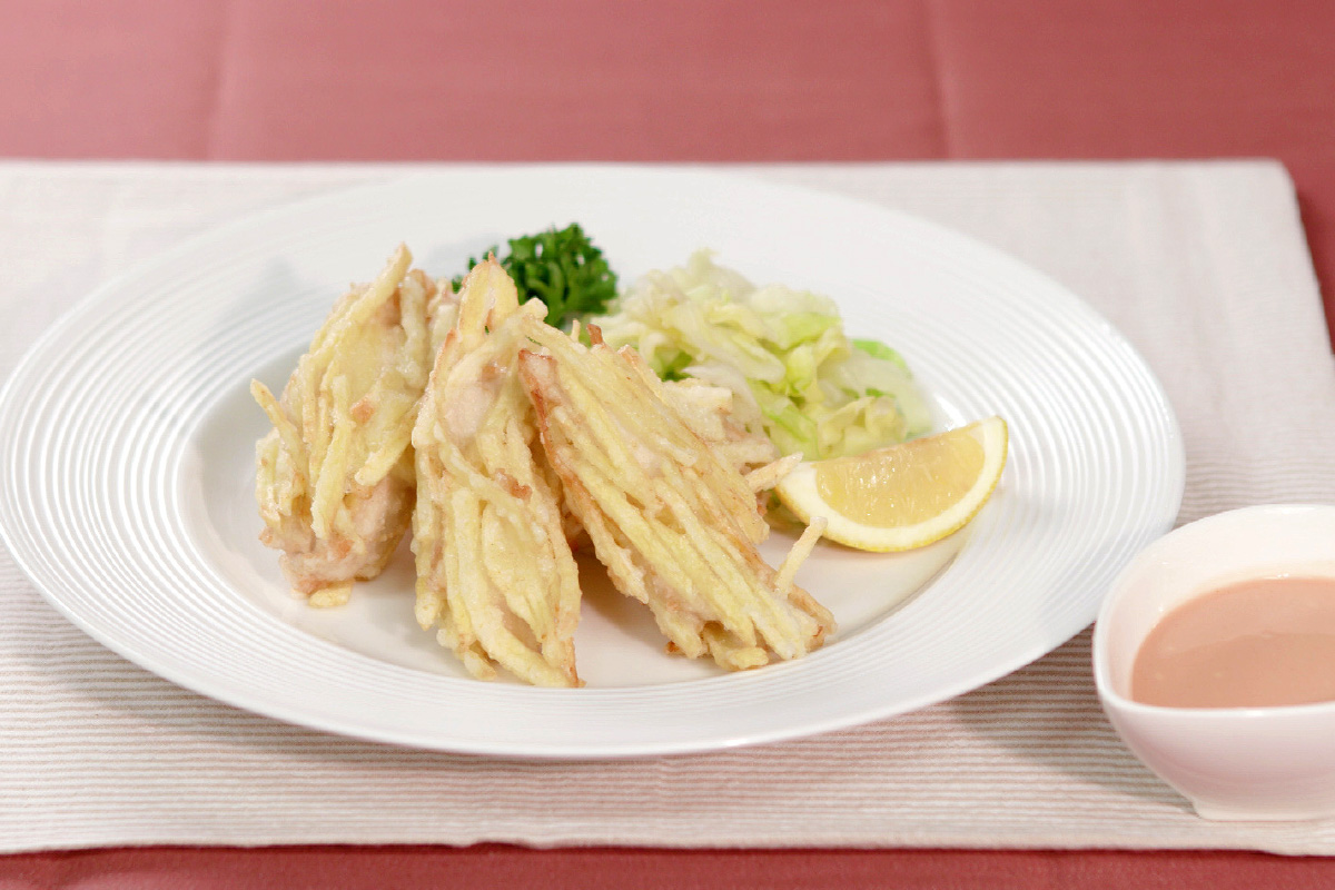 長州黒かしわのフライドポテトチキン