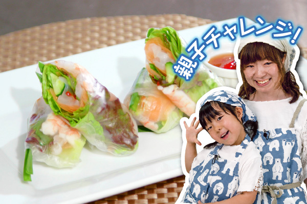 ベトナム風　ケンサキイカの生春巻き